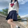 Ensembles de vêtements Seifuku Étudiant Coréen Japonais École Marin Graduation Uniformes Fille Uniforme Collège Costume Plissé Sexy Cosplay