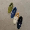 Kadınlar Favori Sıradan Ayakkabı Takımları Mokasinler Yürüyüşü 2024 Loro Loafer Ladies için Yeni Yeni Deri Elbise Ayakkabı Kış Sıcak Tazz Piana Kürk Açık Yürüyüş Sneaker Kutu
