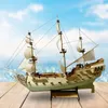 1/300航海帆船モデルキット机の装飾用海賊船工芸240118