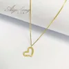 Collier de mariage personnalisé gravé en or et pierres précieuses jaunes naturelles pour femmes