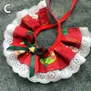 Collari per cani Collare con papillon natalizio Regolabile Asciugamano per saliva per animali domestici Pizzo Bavaglino decorativo Gattino Fazzoletto da collo Sciarpa Accessori moda