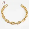 Au750 venda em massa correntes torcidas puras oro joias colar de corrente de corda de ouro sólido real