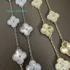 Högkvalitativt smycken S925 Silverpläterad 18k Guld Tio Flower Necklace CollarBone Project med mångsidigt temperament