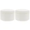 Jewelry Pouches Set Of 2 White Porcelain Box Ceramic Case Small Glass Container Round Earrings Boxes For Women Travel Organizer