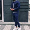 Men's Tracksuits 2024 Spring Autumn Trend Brand Men Sets 3D Print Plaid Casual Tracksuit Fashion Zipper Jacket Tops Trousers Sport Suits