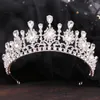 Saç klipleri barok gelin taç rhinestone prenses performans doğum günü headdress gelinlik aksesuarları tiara