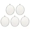 Christmas Decorations 5Pcs Oblate Shape Clear Plastic Ornament 3.5 Inch Fillable Display Hanging Flat Bauble Box DIY Craft Party Dec