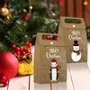 Gift Wrap 12pcs Christmas Candy Box Craft Kraft Paper Packaging Wedding Party Bag Favor Package Boxes Event Supplies