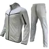 Designer Suit for Men Tech Recle Pant Tracksuit Dwuczęściowy zestaw Grube Spodnie Spodnie Jogger Spodnie dosty