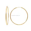 Heta trending produkter 50 mm stor båge slinga smycken runda solida guld hie örhängen för kvinnor