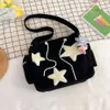 Totes meninas kawaii pingente estrela sacos de ombro feminino japonês casual moda crossbody saco y2k streetwear tote para estudante universitário