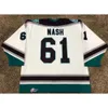 Personalizado raro vintage 2000-02 OHL RICK NASH London Knights Hockey Jersey bordado branco Ed ou personalizar qualquer número e nome jerseys S- 7652 2249