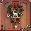 Decorative Flowers Wreaths Christmas Upside Down Wreath With Reindeer Mtifunctional Festival Theme For Door Window Fireplace Drop Deli Otdsn