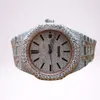 Iced Out horloge Moissanite Diamond VVS roestvrij staal VVS aangepast Moissanite horloge voor heren