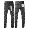 Nowe wysokiej jakości męskie purpurowe dżinsowe dżinsy mody w trudnej sytuacji Roszed dżinsowe ładunki dla mężczyzn Dżinsy mody High Street 941326336