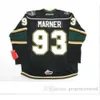 #93 Джерси OHL London Knights CCM Premer 7185 Mitch Marner Mens 100% Ed Embroidery Джерси для хоккея с шайбой Зеленый 5109 1921