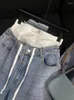 Frauen Jeans Mmsix 2024 Ankunft Höschen Tragen Patchwork Design Denim Hose Streetwear Mode Gerade Bein Lose Weibliche