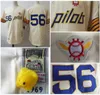 2017 Retro Teams Outlet Seattle Pilots 56 Jim Bouton Shirt 1969 Rzutback Mens Baseball Jerseys koszulka zszyta najwyższej jakości SXXL5326425