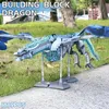 Blocks 1889pcs MOC Flying Giant Dragon Building Blocks Model Movie Series Assembly Bricks Childrens Educational Toys Gifts 240120