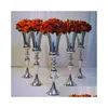 Party Decoration Wholesale Sier Metal Flower Stand For Table Centerpieces And Event Floral Vase 335Daotude Drop Delivery Home Garden F Otimt