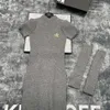 2024 осень/зима новое нишевое модное брендовое дизайнерское украшение с вышивкой буквами модное трикотажное платье для женщин55