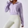 Lu Lu Align Lemon Veste de sport athlétique pour femme, ample, manches longues, trous pour les pouces, tenue de sport avec veste de gymnastique, vêtements d'entraînement, manteau de fitness, yoga