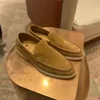 2024 Новая повседневная обувь Valk Moccasins для мужских винтажных коричневых абрикосовых кожа