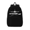 Sacs Aviation Lover ordinateur portable Sac à dos hommes Men de compagnie Femmes Book Book pour les collèges scolaires Pilot Aviator Air Air Fighter Sacs