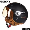 Hełmy motocyklowe Beon 3/4 Otwarta twarz Hełm Chopper Vintage 110DY Moto Casque Casco Motocicleta Capacete UNI DROP Automobile OTGN4