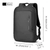 Рюкзак для мужчин, деловой, тонкий, для работы, водонепроницаемая, 14-дюймовая сумка для ноутбука, USB-сумка для путешествий, для женщин, для уличной школы, черный