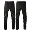 jeans violets designer hommes jeans pour hommes de haute qualité mode hommes jean cool style designer pantalon en détresse déchiré motard noir bleu jean slim fit moto stretch