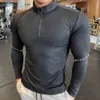 T-shirts pour hommes Gym Elasticity Sweatshirt Fitness Trainer Compression Sport T-shirt pour la course à pied Bodybuilding Manches longues Tops Plus Taille J240120