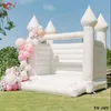 Активный отдых на свежем воздухе 13x13ft-4x4m Надувной свадебный прыгающий белый дом День рождения Джемпер надувной замок