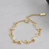 Braccialetti con ciondoli di lusso Bracciale a catena con lettera di marca da donna Regalo di compleanno per ragazze Festa di fidanzamento Gioielli in oro argento super cassico