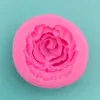 Pişirme Kalıpları 3D Bloom Gül Silikon Kek Kalıp Çiçek Mum Kalıpları Cupcake Candy Chocolate Hamur Pastası Fondan Kalıp Dekorasyon Araçları