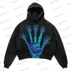 Sweats à capuche pour hommes Sweatshirts Punk Y2K nouveau Harajuku imprimé sweat à capuche hommes sweat Goth Streetwear haute rue tendance surdimensionné sweat femme à manches longues hauts J240120