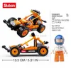 Blocos Sluban Building Block Toys Car Series B0676 / B0677 Dune Racing Car 113PCS Modelo Bricks Sports Car Compatbile com marcas líderes 240120