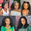 Human Hair Deep Wave 250 Density 13X6 Lace Front Wigs Curly 13X4 12 Inches Bob Human Hair Wig 5X5 Glueless Baby Hair Wig for Women