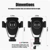 Car Charger Matic Qi Wireless Mount For Phone Xs Max Xr X 8 10W Fast Charging Holder S10 S9 Drop Delivery Mobiles Motorcycles Electro Dhghz