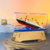 Blokuje nowe mikro cegieł mini zestawy blokowe konstrukcja Diamond DIY Model Drift Bottle Toys Rms Titanic One Piece Statek 240120