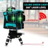 Niveau Laser 12 lignes niveau 3D auto-nivelant 360 croix horizontale et verticale niveau Laser vert Super puissant