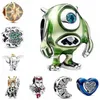 925 Sterling Silver Charm Beads Nowe postacie z kreskówek Serie Animal Skewers Bransoletka DIY Pando Akcesoria Sanzhu Wiselant Bezpłatna dostawa