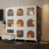 Transportadores para gatos, jaulas transparentes para el hogar, interior, Villa para mascotas de varios pisos, arena, una jaula espacial súper grande, producto para casa E