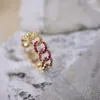 Anillos de zafiro para mujer, joyería de oro puro a la moda, anillo de boda de compromiso nupcial para mujer