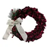 Decorative Flowers Christmas Round Wreath Hanging Artificial For Patio Fireplace Porch