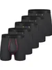 5 pièces hommes Boxer slips sous-vêtements en coton 6 No Ride Up régulier extensible élastique large bande Boxer slips 240117