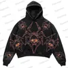 Sweats à capuche pour hommes Sweatshirts Punk Y2K nouveau Harajuku imprimé sweat à capuche hommes sweat Goth Streetwear haute rue tendance surdimensionné sweat femme à manches longues hauts J240120