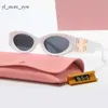 Miui Miui Fashion Sunglasses Designer Oval Frame Luxury Sunglasses Women's Anti-radiation UV400 Personality Men's Retro Glasses Plate High Grade High Value 9050