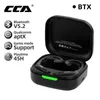 Écouteurs CCA BTX Bluetooth Compatible 5.2 True Wireless Earphones Hook Hook Sports Eleadbuds Headset 2 Modes Hifi Game Wireless Headphones
