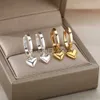 Stud Vintage Love Serce Kolczyki dla kobiet złoto Kolor stali nierdzewnej Weddfeamle Biżuteria Prezenty Bijoux Femme J240120